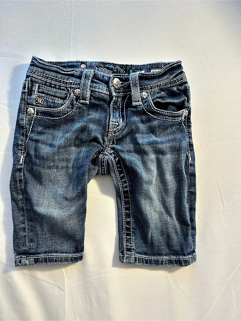 Miss Me JKS452M Bermuda Girls Size 7 Denim Bermuda Shorts